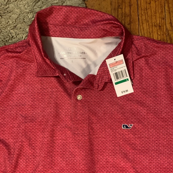 Vineyard Vines Men's Red Polo Shirt new L - Picture 2 of 4